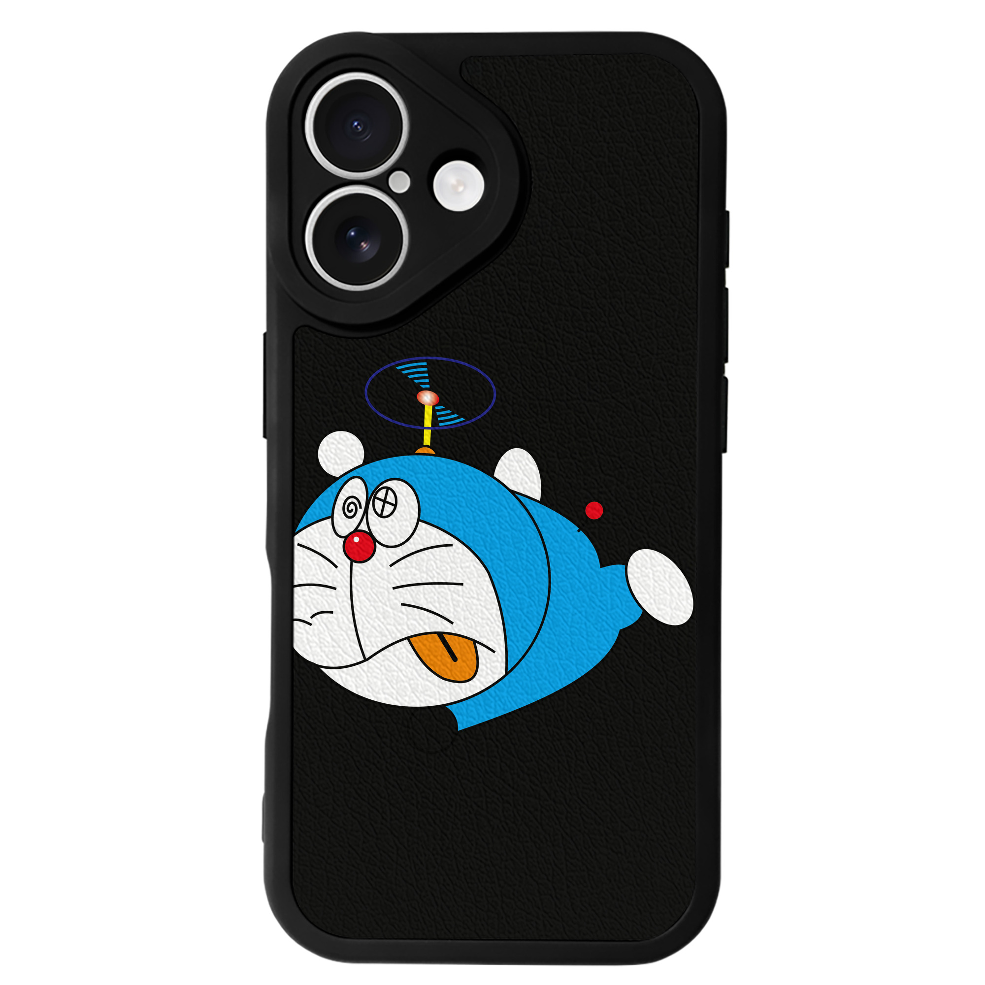 （画像用） ドラえもん Doraemon 【iPhone 16シリーズ対応】シリコンスマホケース（レザー調） 材質：シリコン